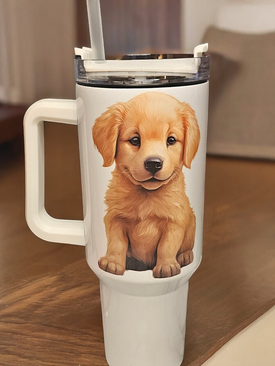 Dog Stainless Steel Insulated Tumbler, 40oz Stanley Style Travel Mug