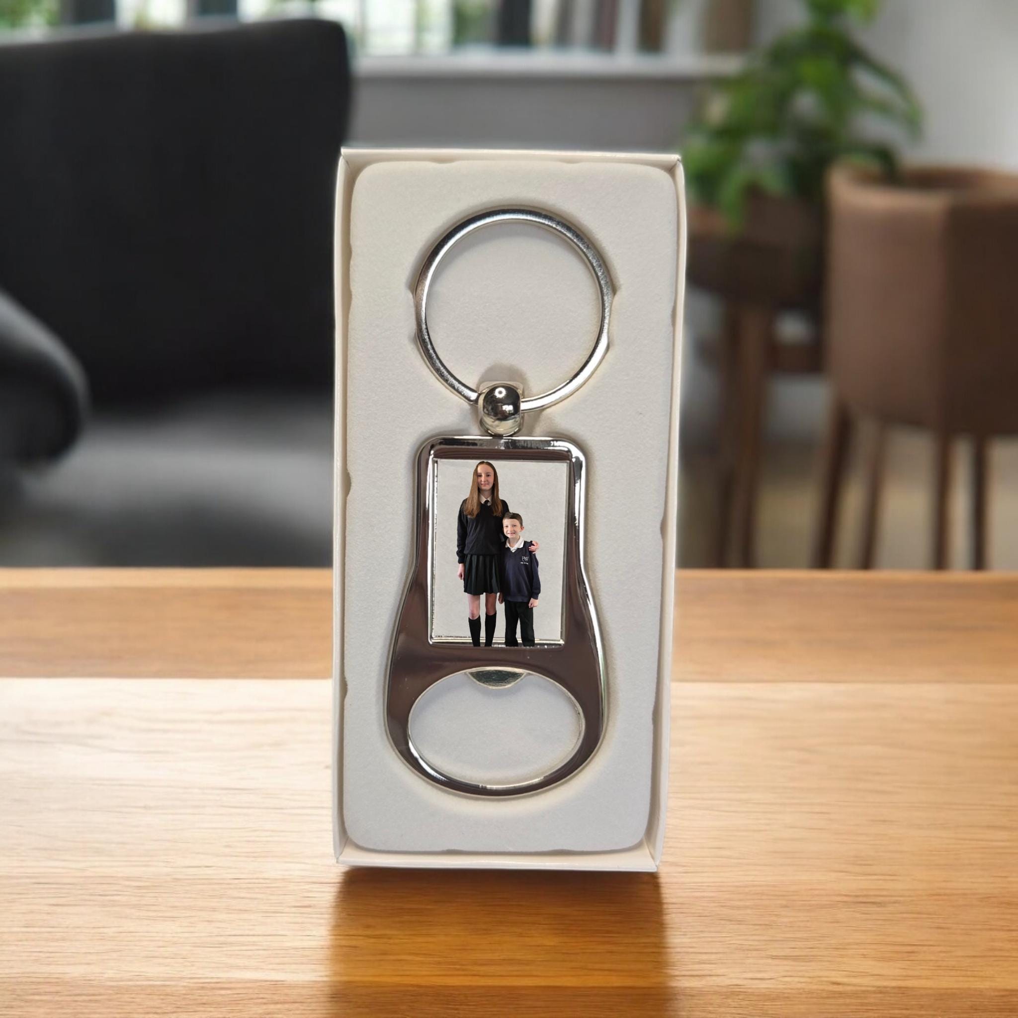 Photo bottle-opener, keyring.