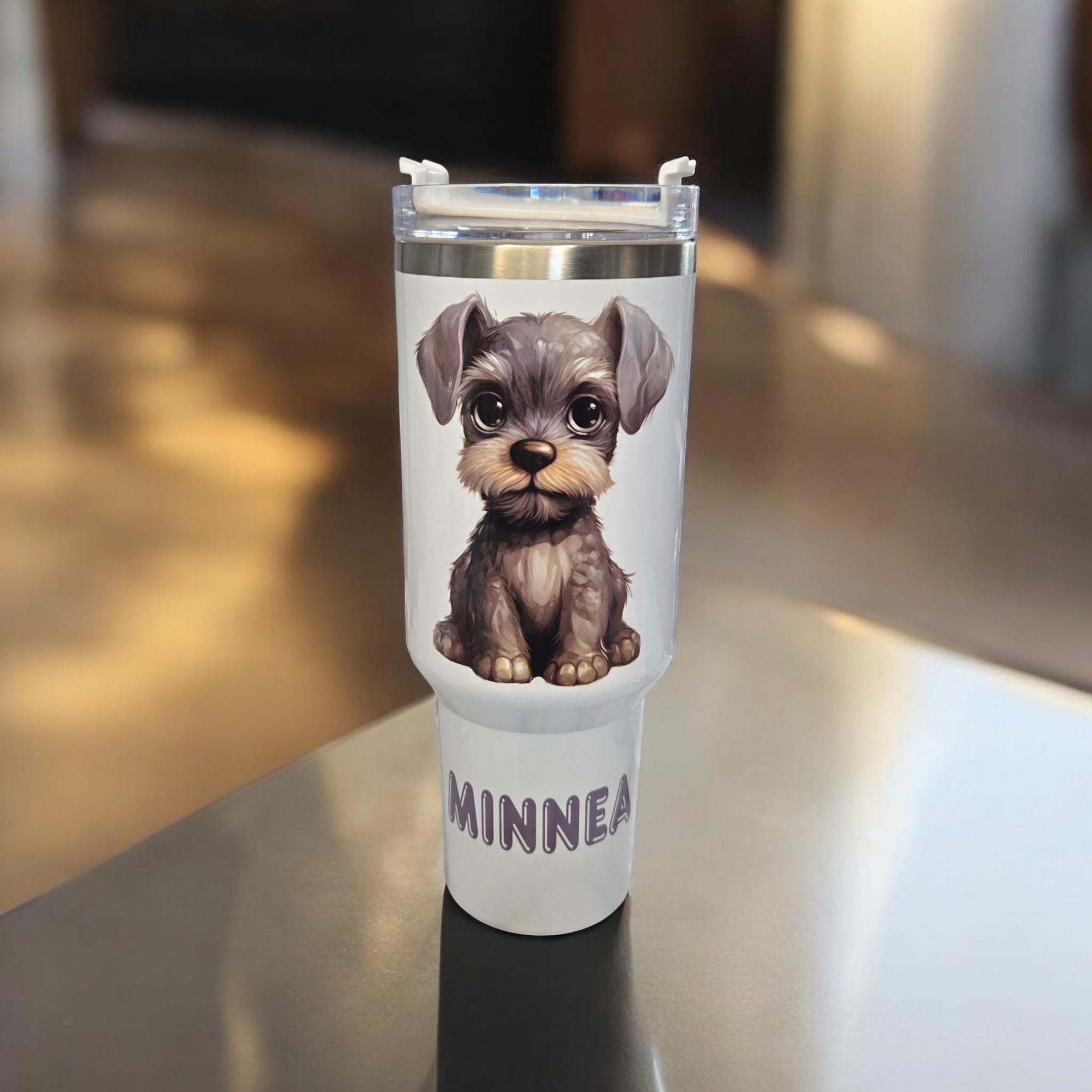 Personalised photo, 40oz insulated "Stanley" style tumbler.