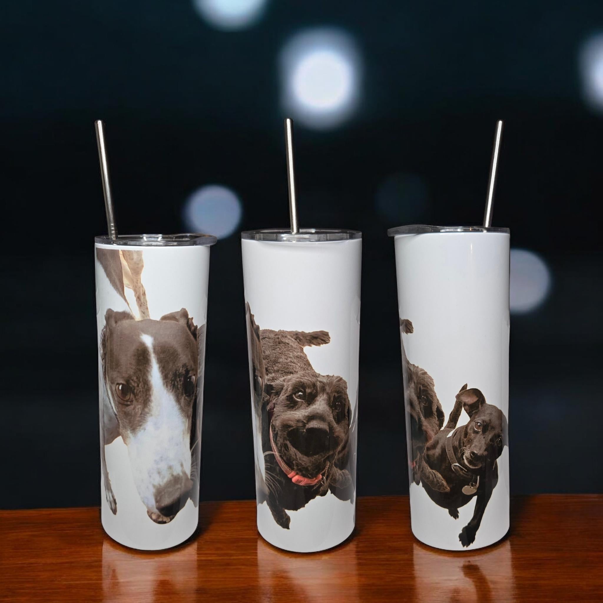 Personalised, 20oz skinny insulated tumbler