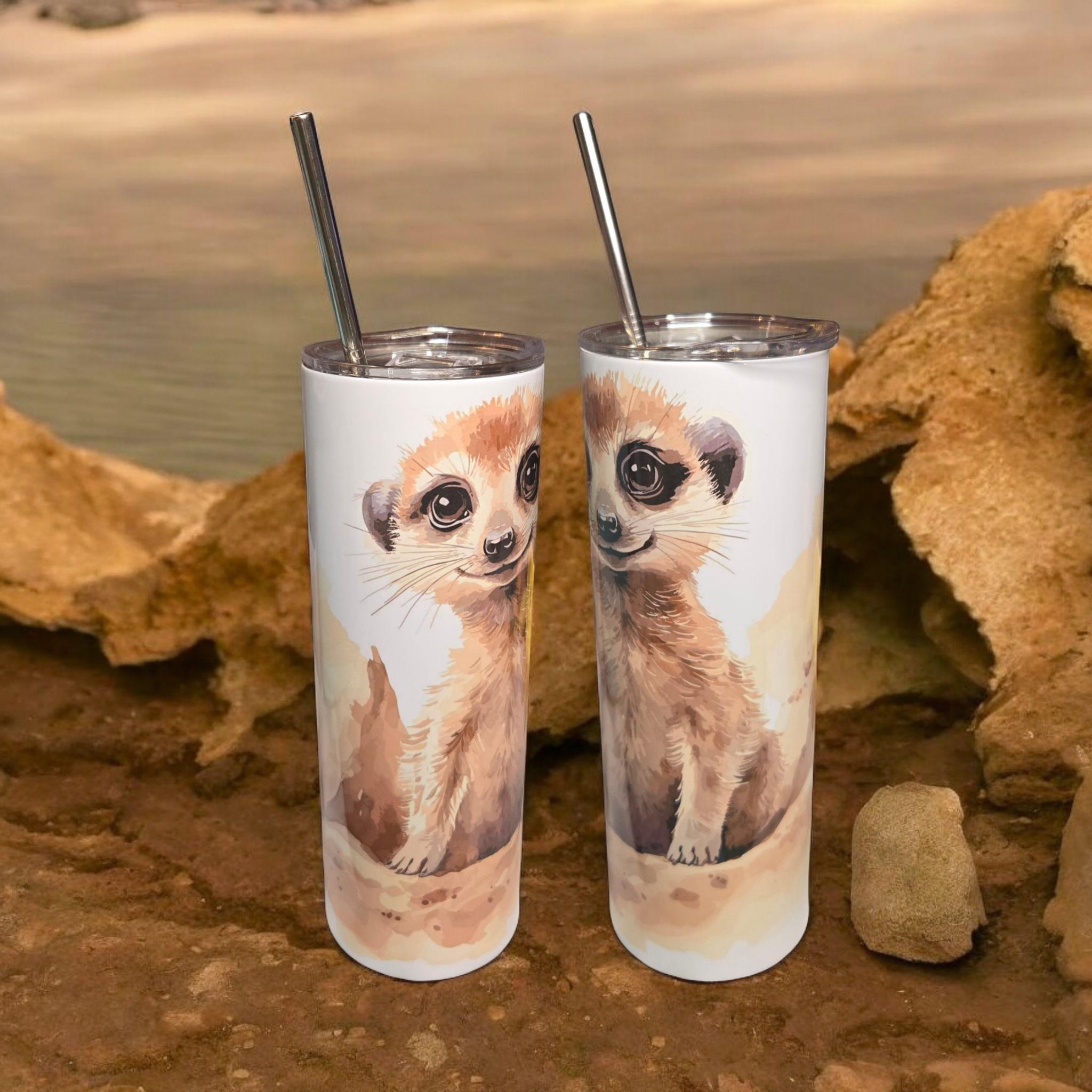Safari/zoo animals, 20oz insulated tumbler/mug.