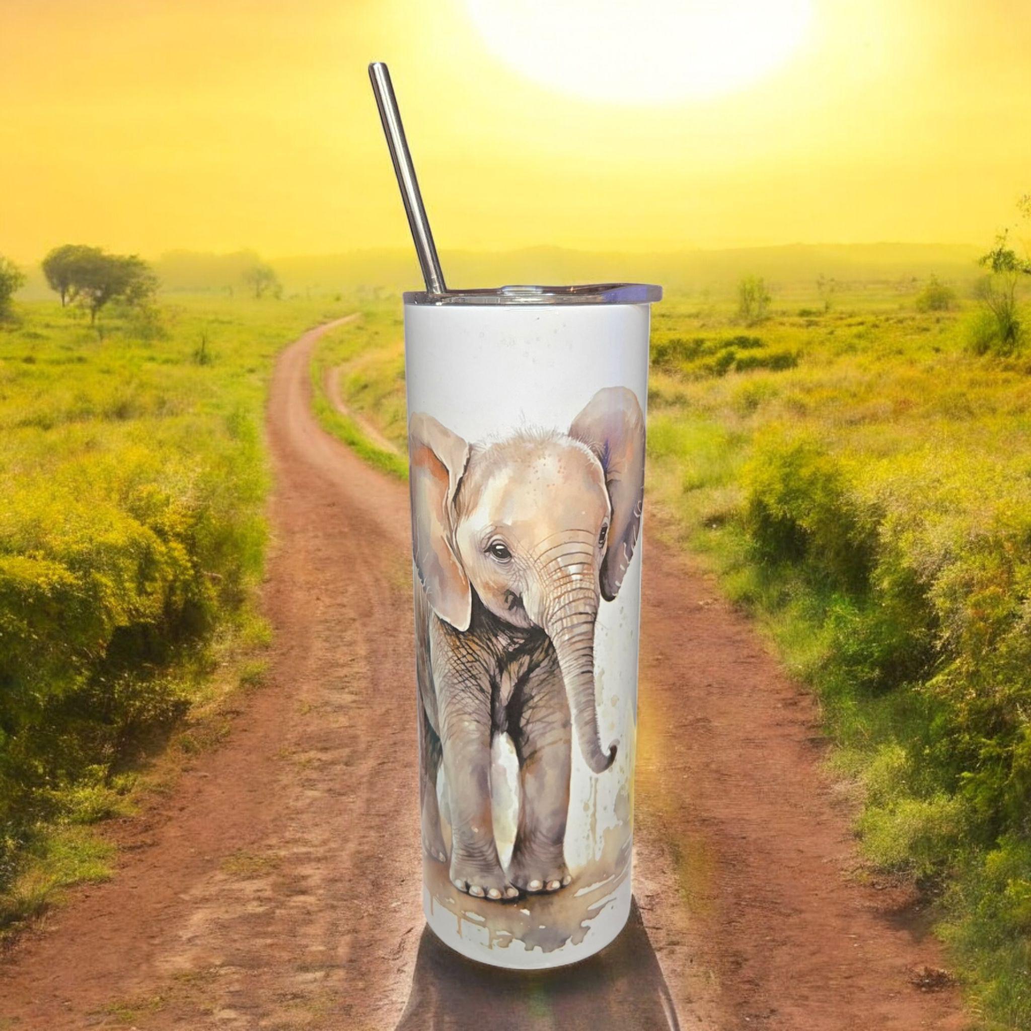 Safari/zoo animals, 20oz insulated tumbler/mug.
