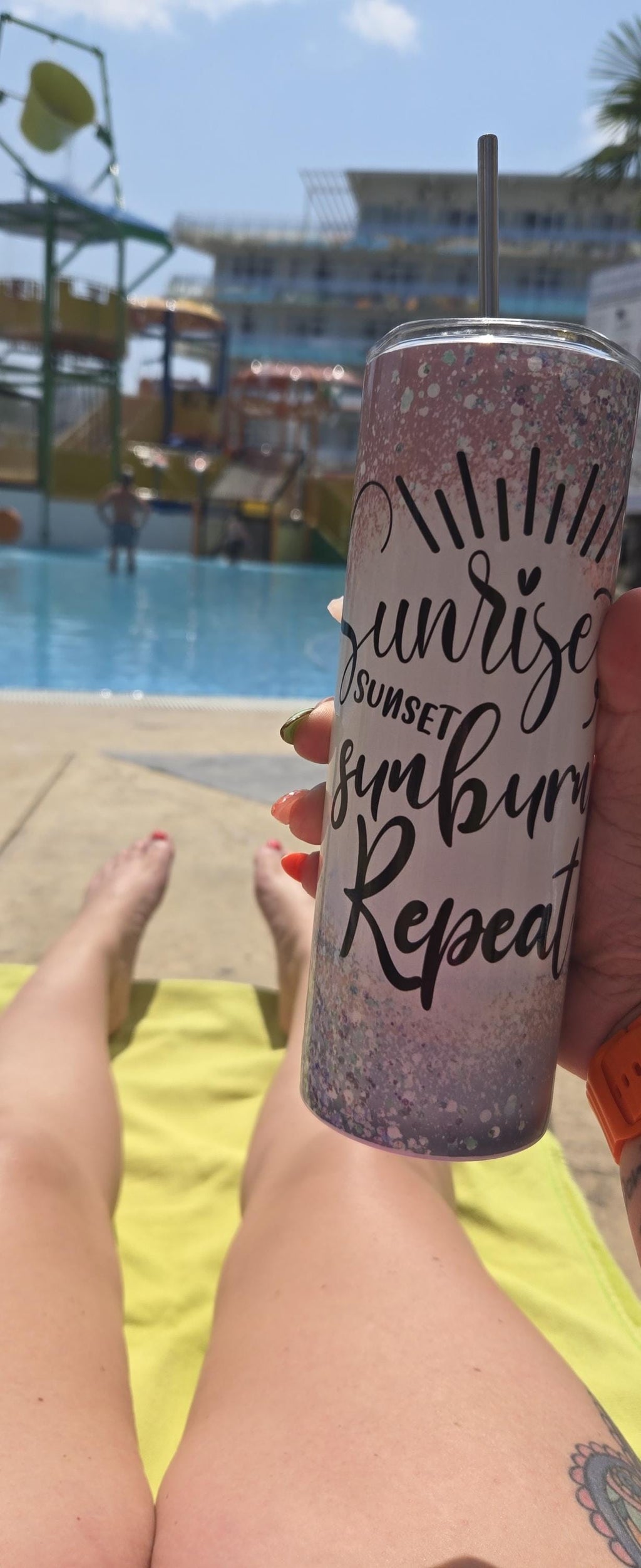 Beach holiday 20oz insulated skinny tumbler