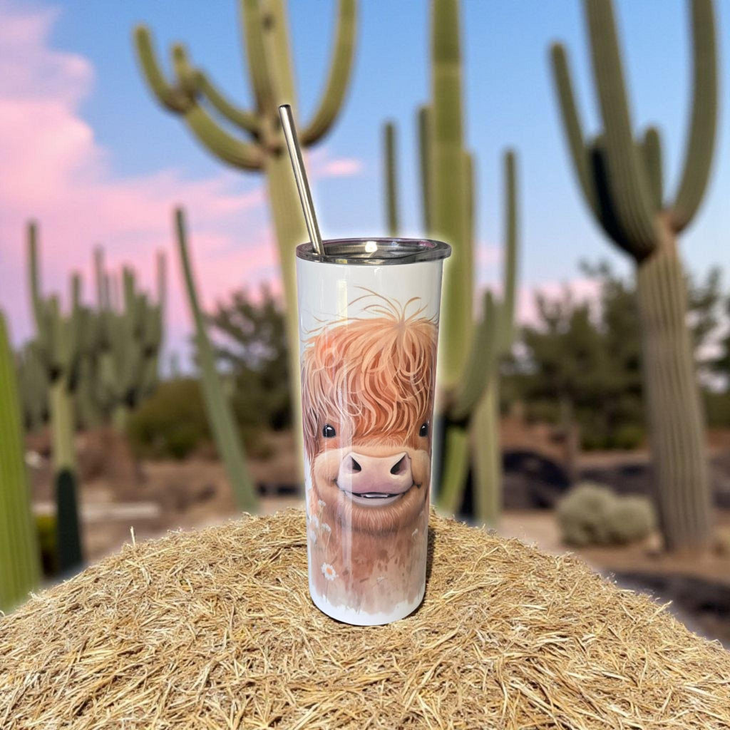 Highland Cow, 20oz insulated tumbler/mug.