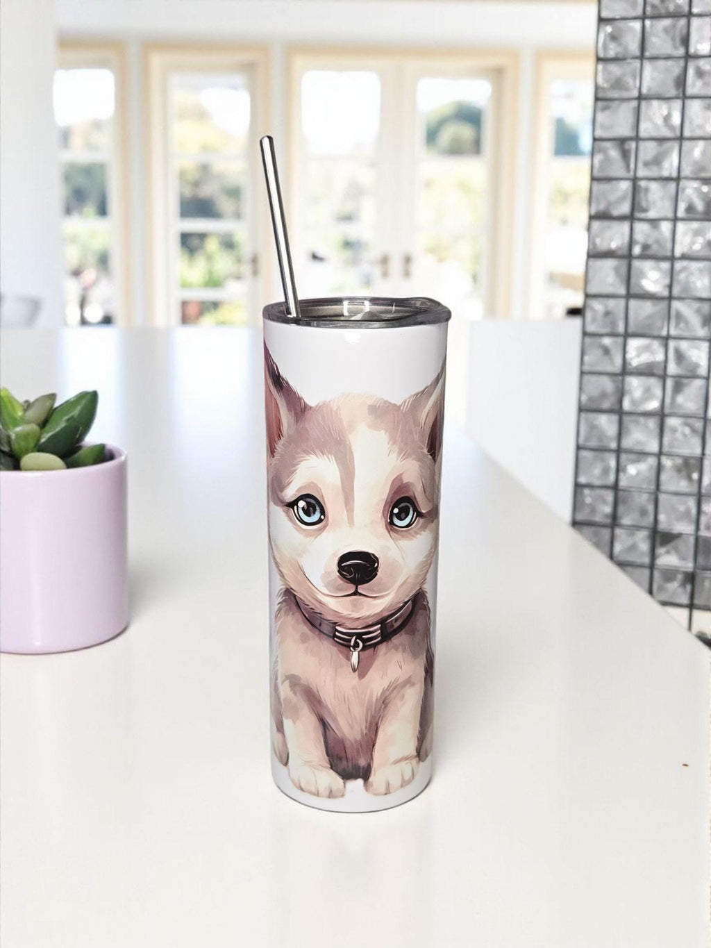 Dog Insulated Tumbler, Stainless Steel Travel Tumbler Cup (20oz)