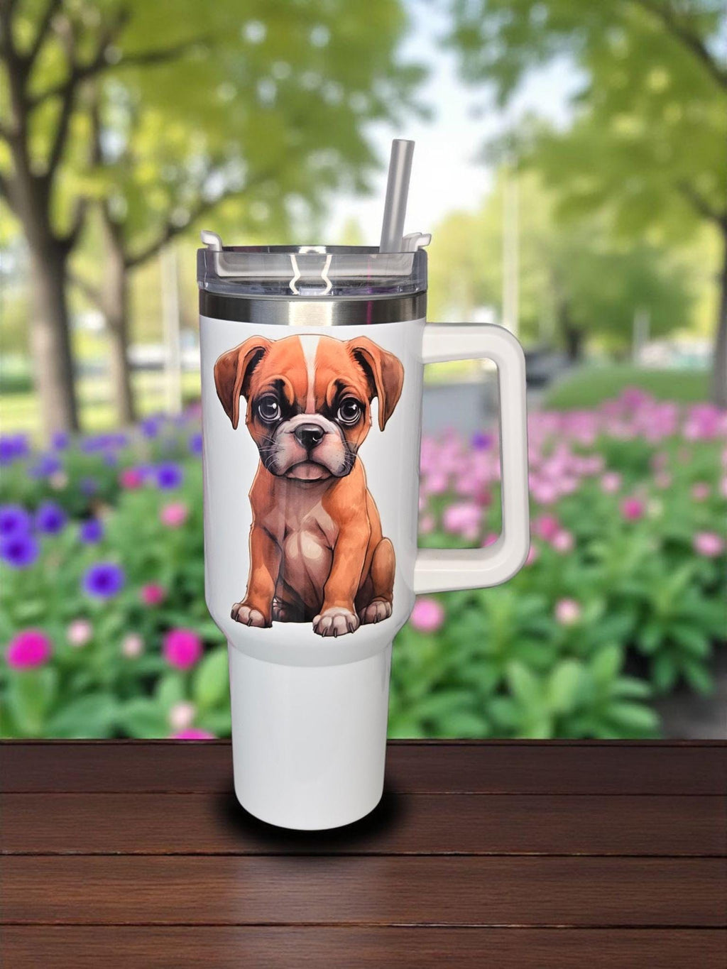 Dog Stainless Steel Insulated Tumbler, 40oz Stanley Style Travel Mug