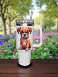 Dog Stainless Steel Insulated Tumbler, 40oz Stanley Style Travel Mug
