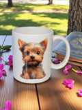 Puppy Dog Mug: Hand Printed 12oz Ceramic Mug