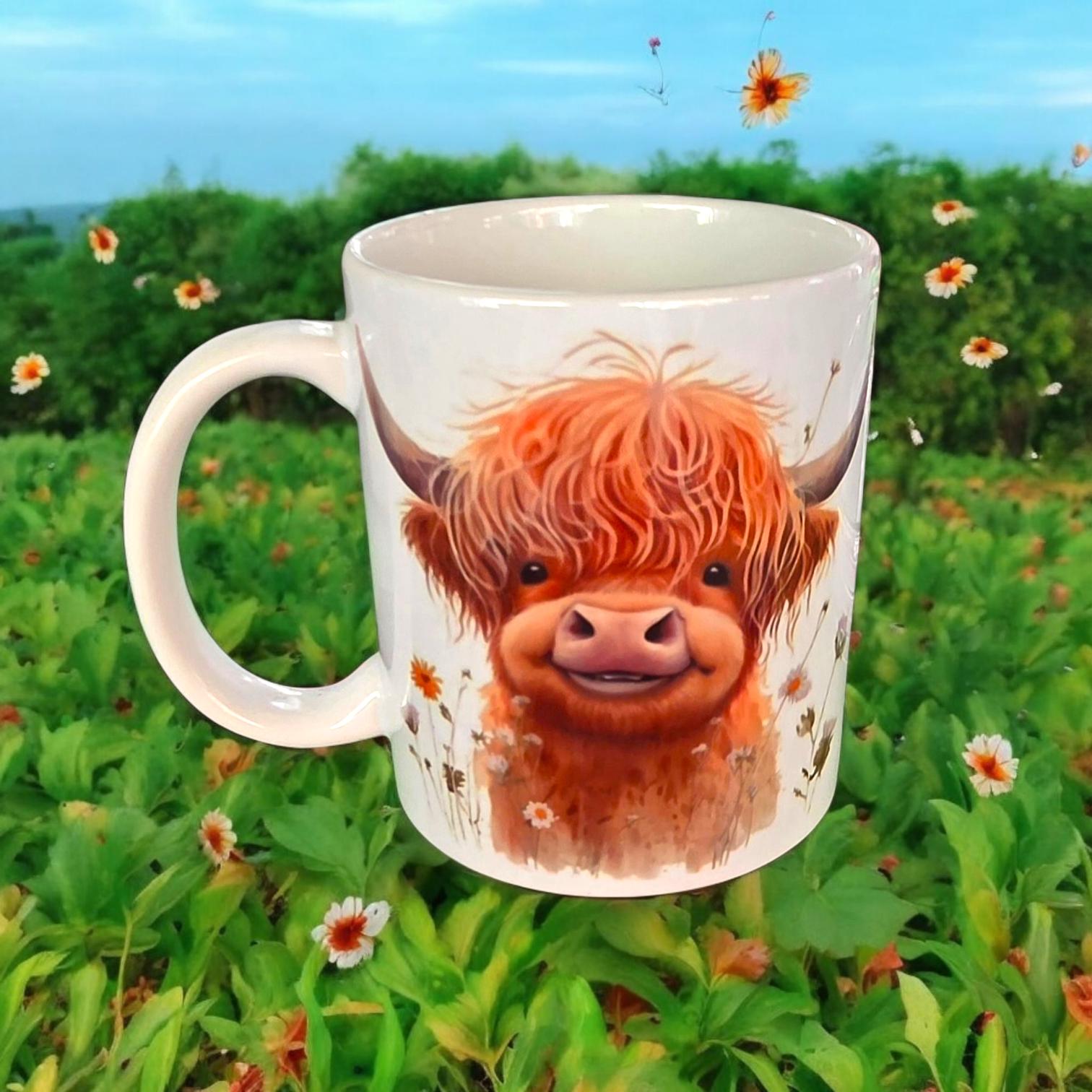 Highland cow 12oz ceramic mug