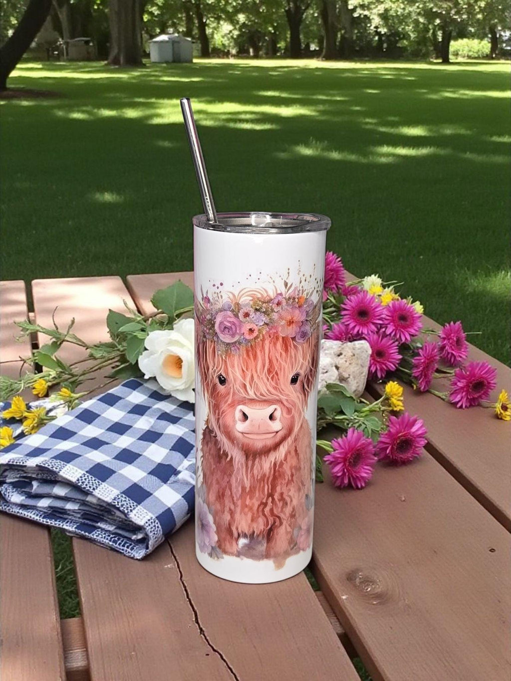 Highland Cow, 20oz insulated tumbler/mug.