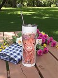 Highland Cow, 20oz insulated tumbler/mug.