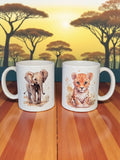 Safari/zoo animal 12oz ceramic mug