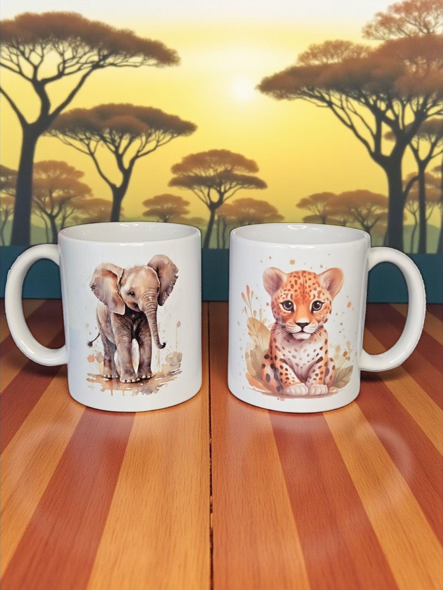 Safari/zoo animal 12oz ceramic mug