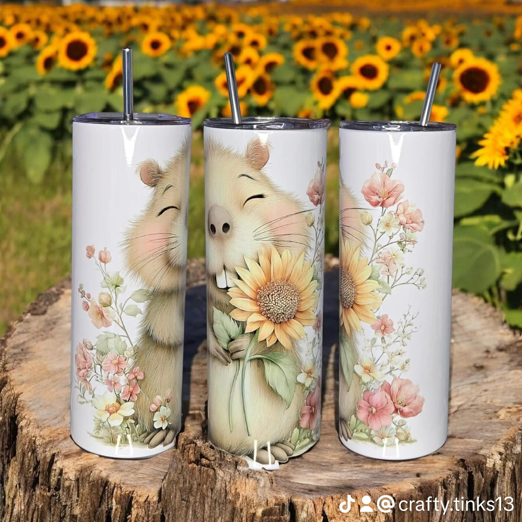 Capybara, 20oz insulated tumbler/mug.