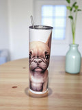 Hand Printed Dog Insulated Tumbler, 30oz Stainless Steel Travel Mug