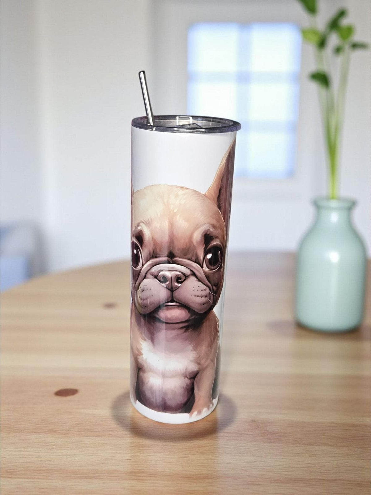 Hand Printed Dog Insulated Tumbler, 30oz Stainless Steel Travel Mug