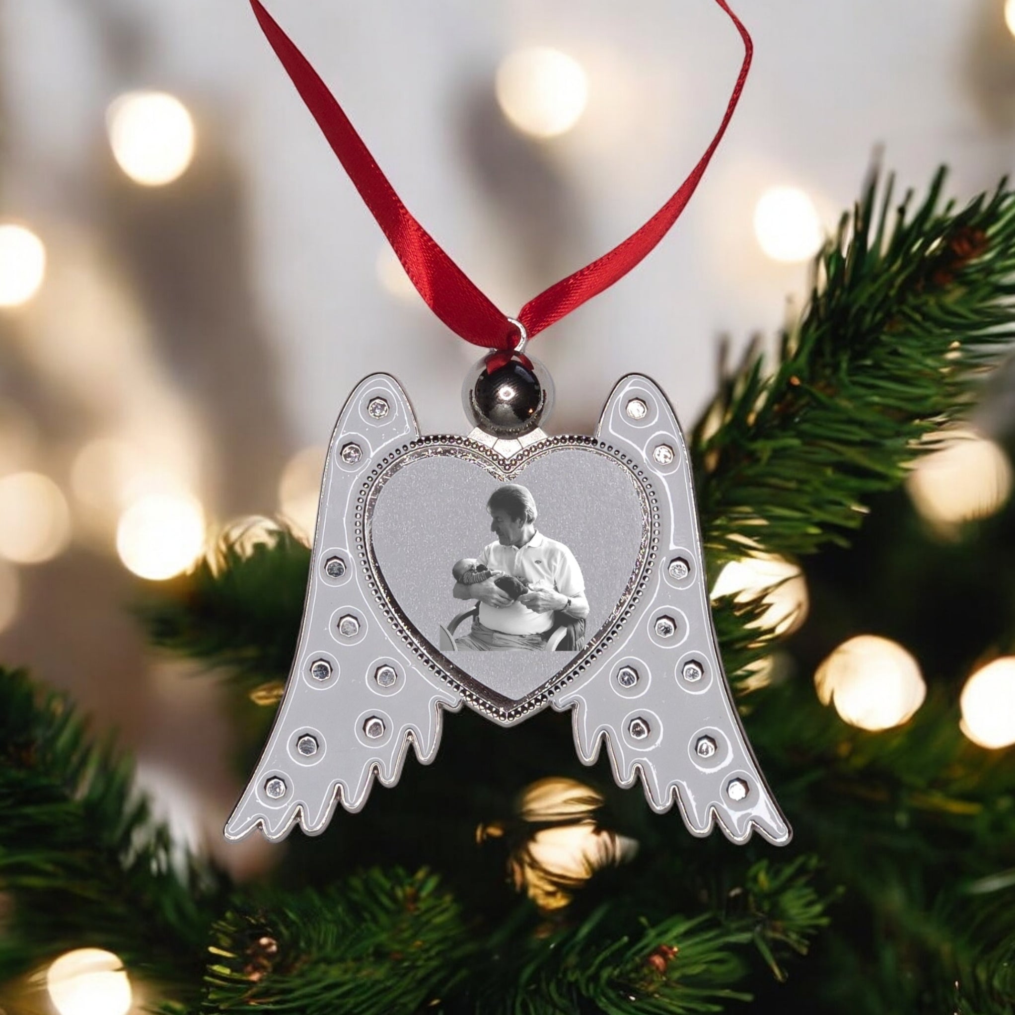 Wings photo ornament