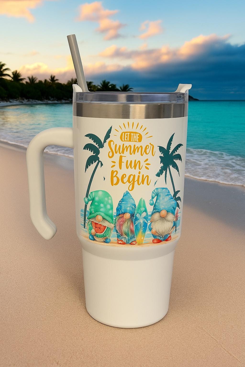 Beach holiday mini "stanley" style cup