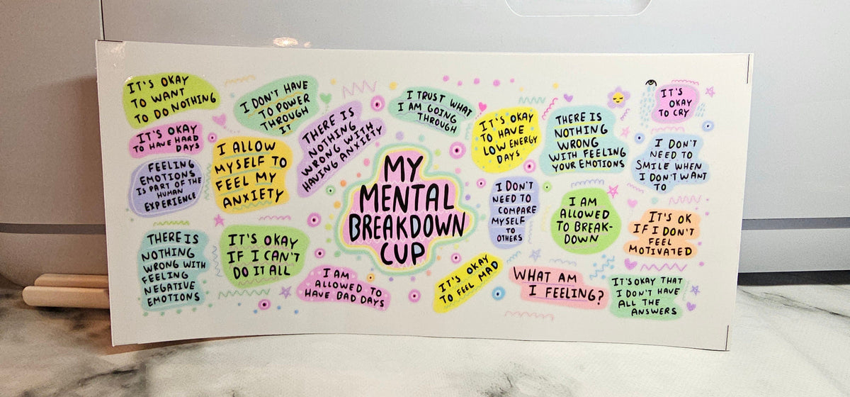 Mental Health 16oz Libby drinking jar