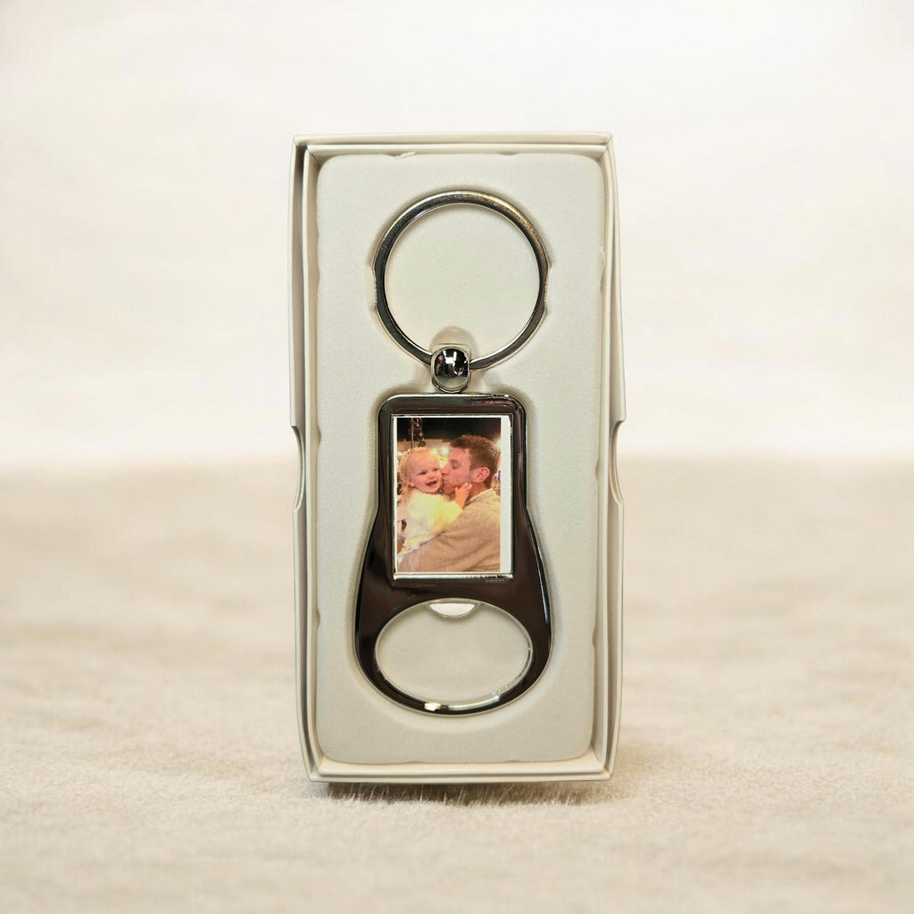 Photo bottle-opener, keyring.