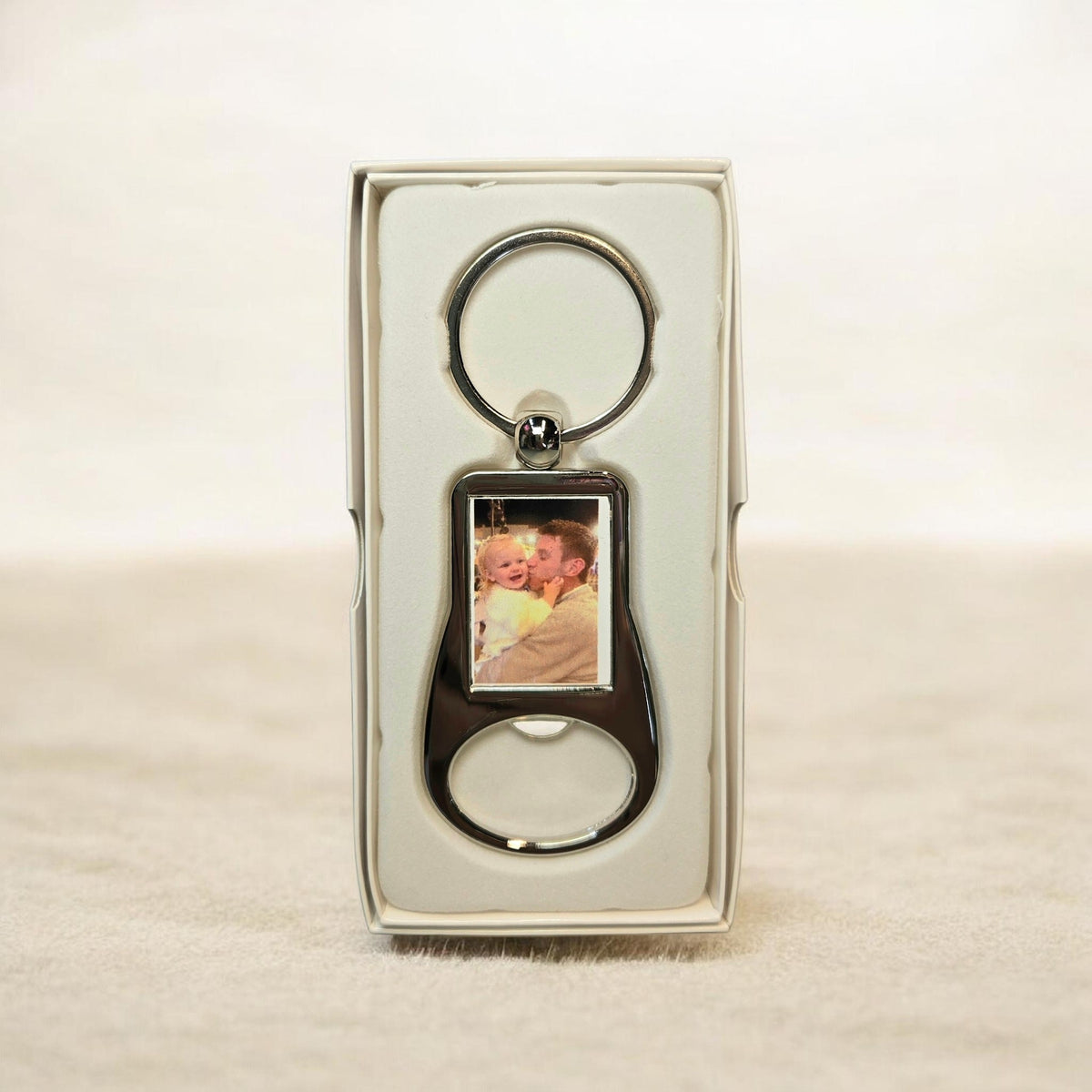 Photo bottle-opener, keyring.