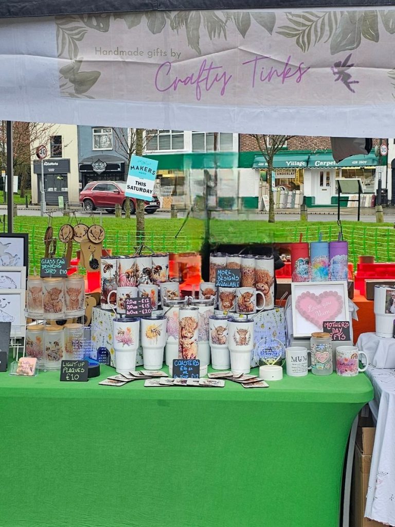 Typical set up at Cheadle Makers Market